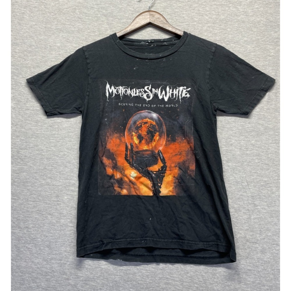 Motionless In White Band‎ T Shirt Unisex XS Black Graphic Scoring End Of World